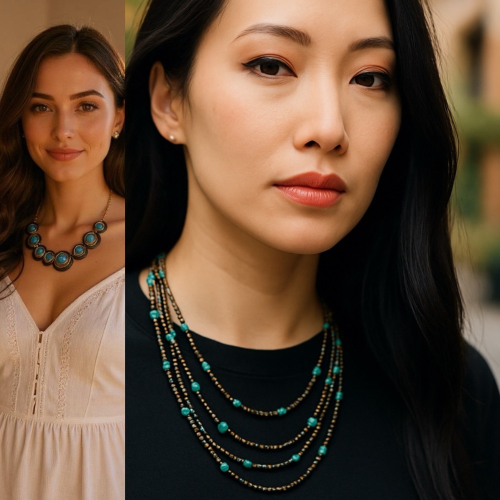 Elegant Multi-Layered Beaded Necklace